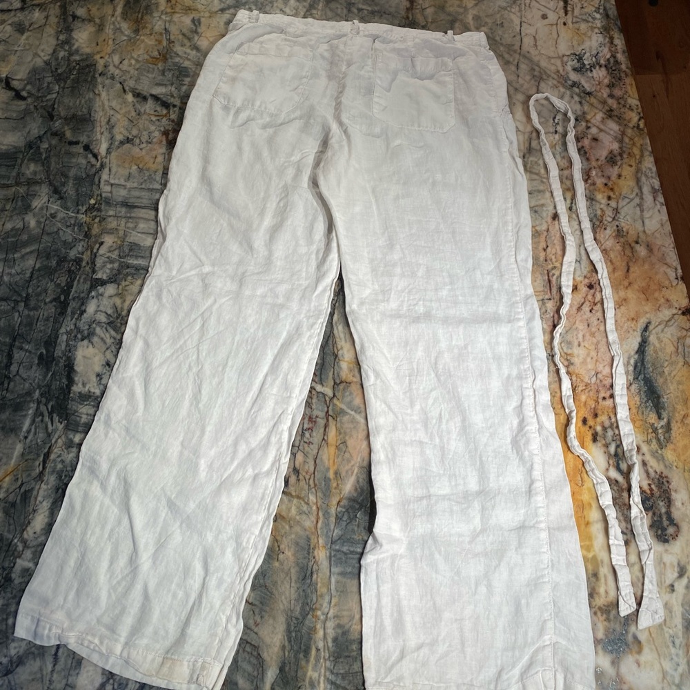 Pants wide leg Banana Republic jammies yoga karate leisure comfies sze 14 & belt